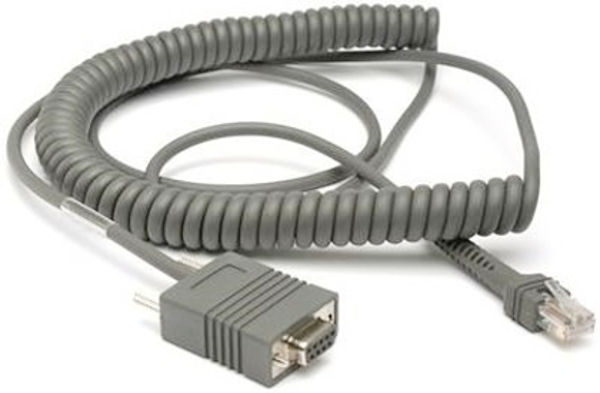 Picture of DataLogic RS-232 Cable, Female, Coiled, 6ft, External Power